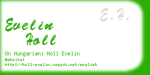 evelin holl business card